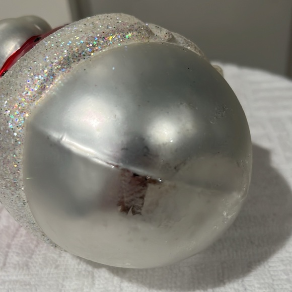 Hand Crafted Glass Christmas Snowman Ornament - Picture 8 of 16